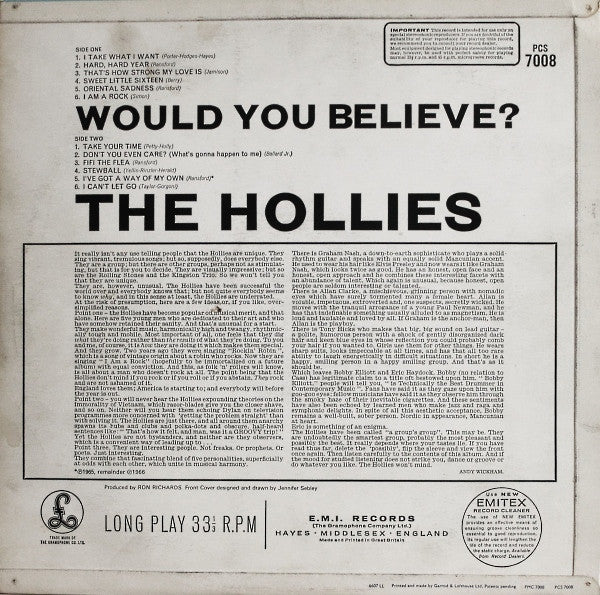 The Hollies ~ Would You Believe? (Vinyl) - Djungel & Jazz