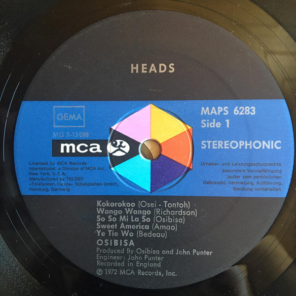 Osibisa : Heads (LP, Album, Gat)
