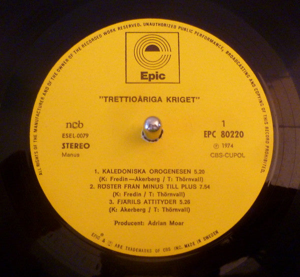 Trettioåriga Kriget : Trettioåriga Kriget (LP, Album)