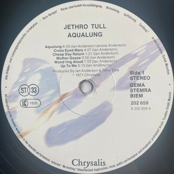 Jethro Tull : Aqualung (LP, Album, RE, Tex)