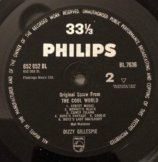 Dizzy Gillespie ~ The Cool World (Original Score From The Motion Picture) (Vinyl) - Djungel & Jazz
