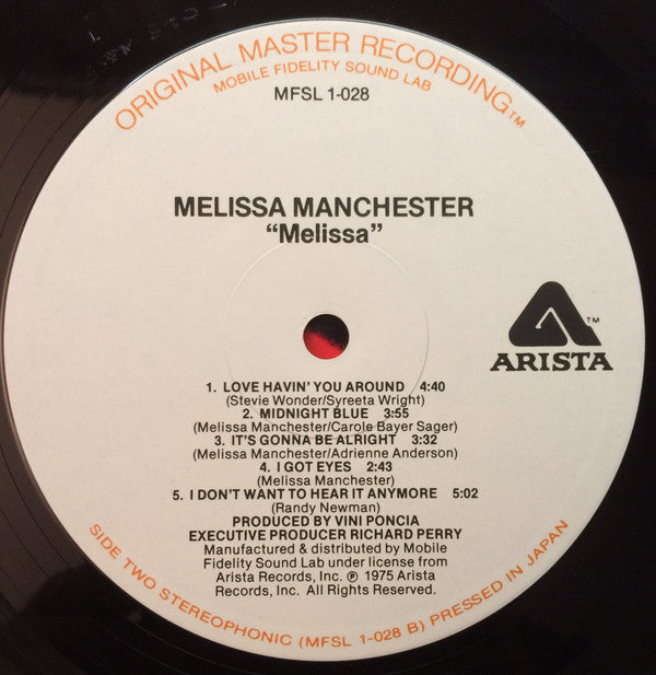 Melissa Manchester ~ Melissa (Vinyl) - Djungel & Jazz