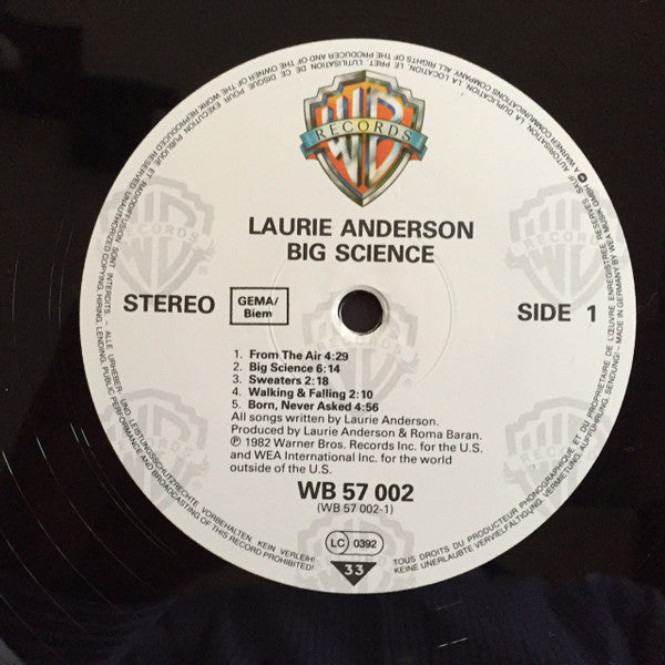 Laurie Anderson ~ Big Science (Vinyl) - Djungel & Jazz