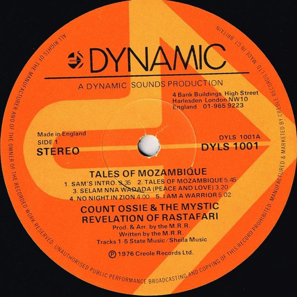 Count Ossie & Mystic Revelation Of Rastafari : Tales Of Mozambique (LP, Album, Gat)