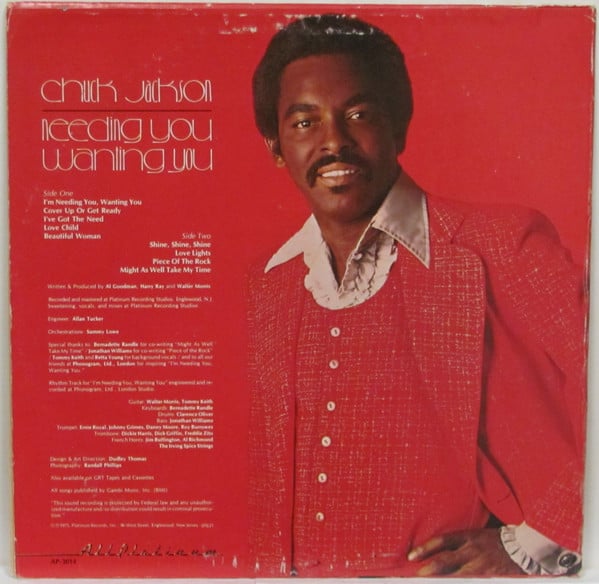 Chuck Jackson ~ Needing You, Wanting You (Vinyl) - Djungel & Jazz