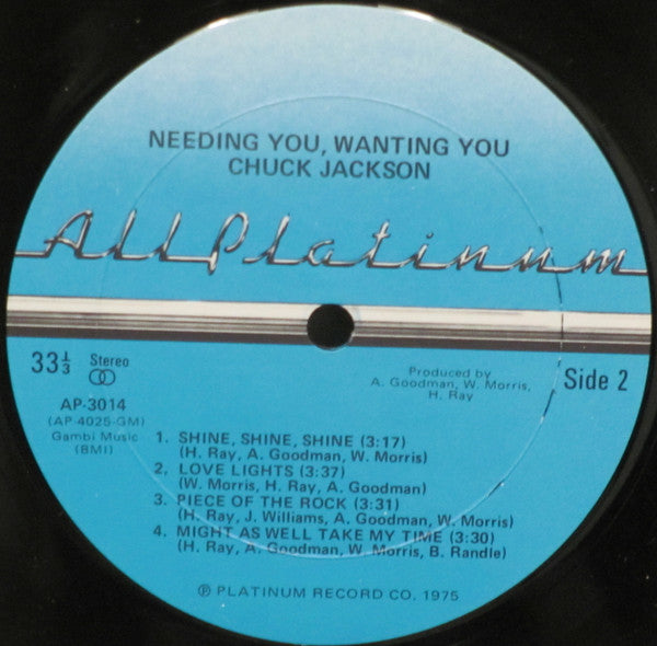 Chuck Jackson ~ Needing You, Wanting You (Vinyl) - Djungel & Jazz