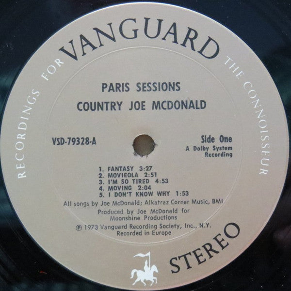 Country Joe McDonald ~ Paris Sessions (Vinyl) - Djungel & Jazz