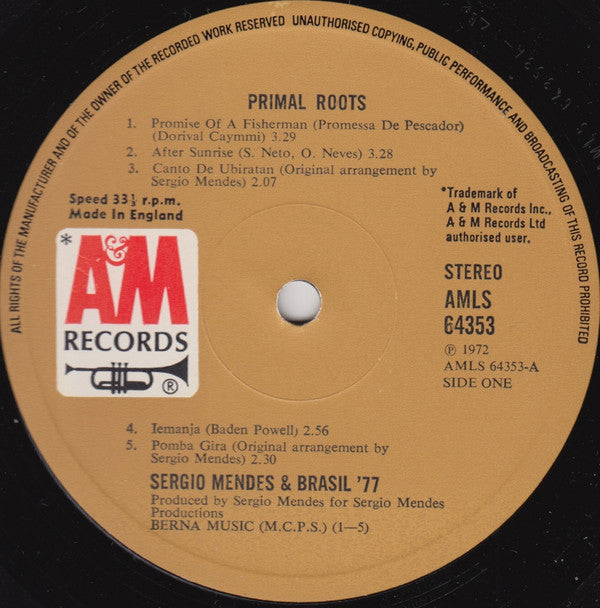 Sérgio Mendes & Brasil '77 ~ Primal Roots (Vinyl) - Djungel & Jazz
