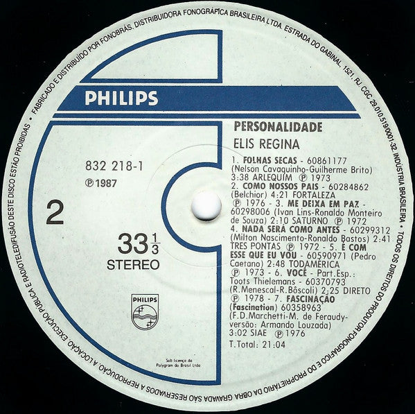 Elis Regina : Personalidade (LP, Comp)