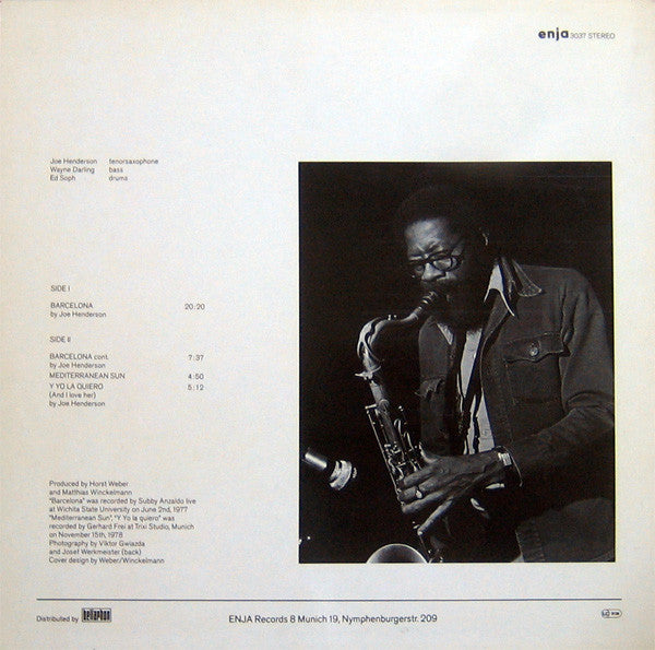 Joe Henderson ~ Barcelona (Vinyl) - Djungel & Jazz