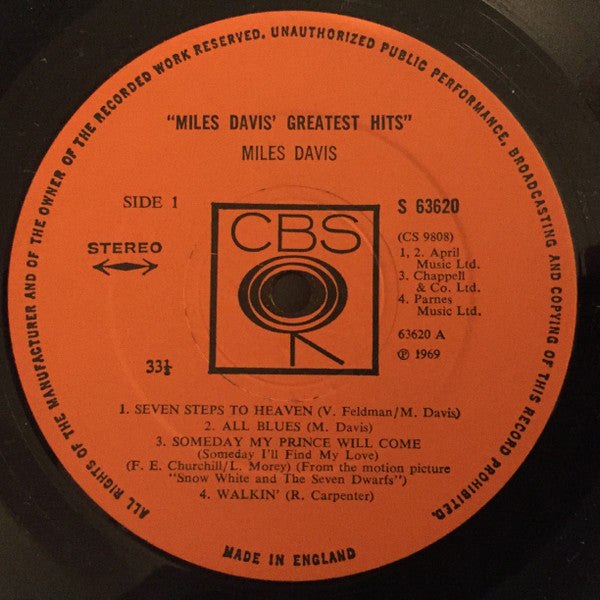 Miles Davis ~ Miles Davis' Greatest Hits (Vinyl) - Djungel & Jazz