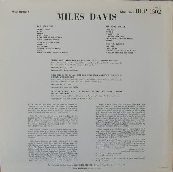 Miles Davis : Volume 2 (LP, Comp, Mono, RE)