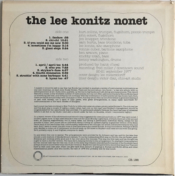 Lee Konitz Nonet ~ Lee Konitz Nonet (Vinyl) - Djungel & Jazz