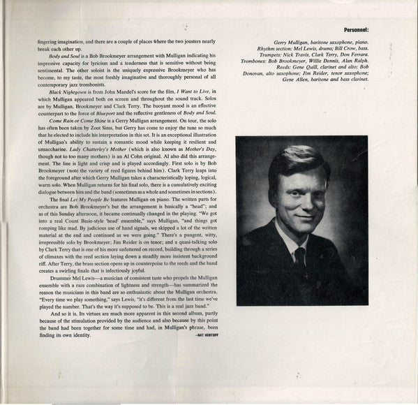 Gerry Mulligan And The Concert Jazz Band ~ At The Village Vanguard (Vinyl) - Djungel & Jazz