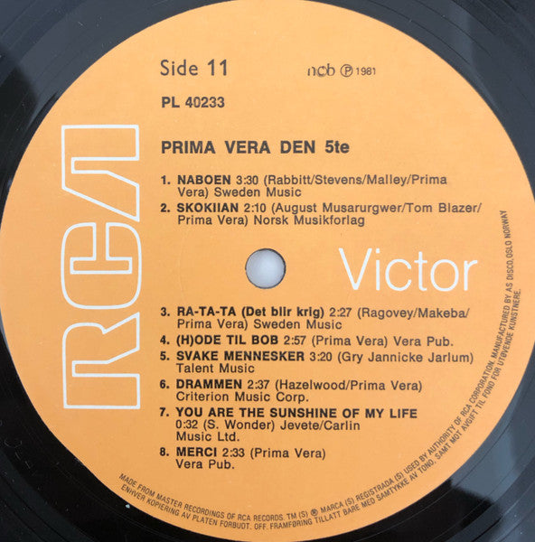 Prima Vera ~ Den 5te (Vinyl) - Djungel & Jazz