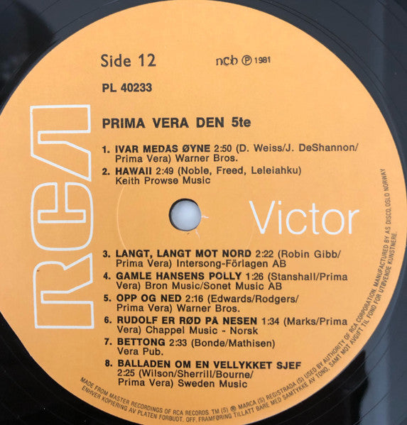 Prima Vera ~ Den 5te (Vinyl) - Djungel & Jazz