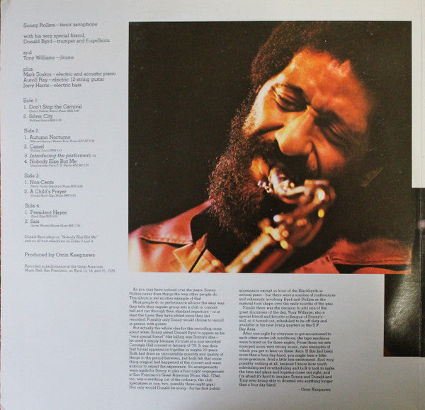 Sonny Rollins : Don't Stop The Carnival (2xLP, Album, Gat)