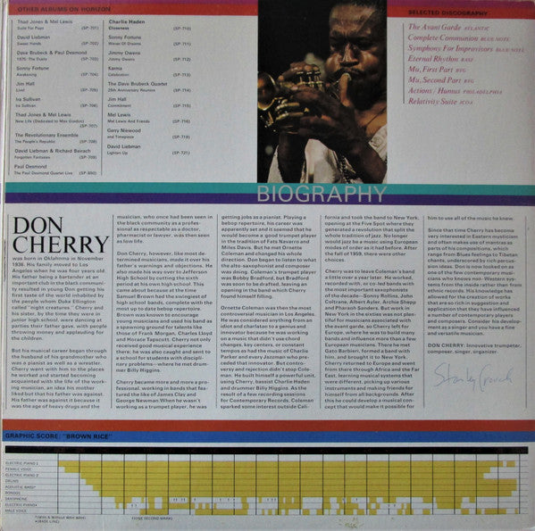 Don Cherry : Don Cherry (LP, Album, Gat)