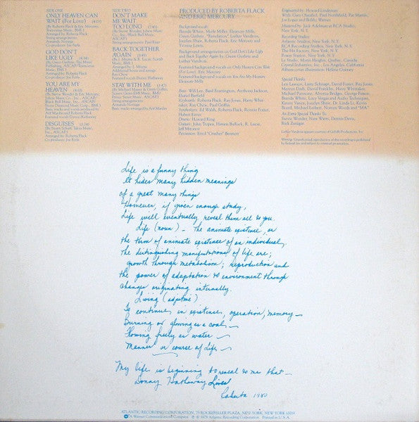 Roberta Flack Featuring Donny Hathaway ~ Roberta Flack Featuring Donny Hathaway (Vinyl) - Djungel & Jazz