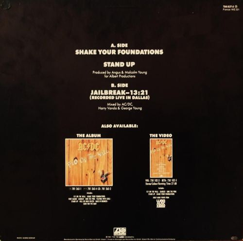 AC/DC : Shake Your Foundations (12")