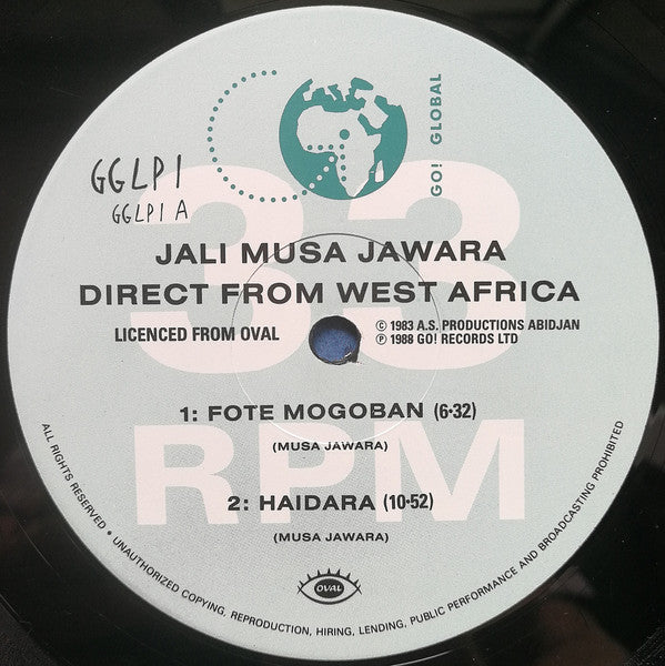 Jali Musa Jawara ~ Direct From West Africa (Vinyl) - Djungel & Jazz