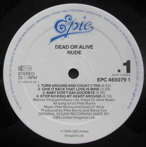 Dead Or Alive : Nude (LP, Album)