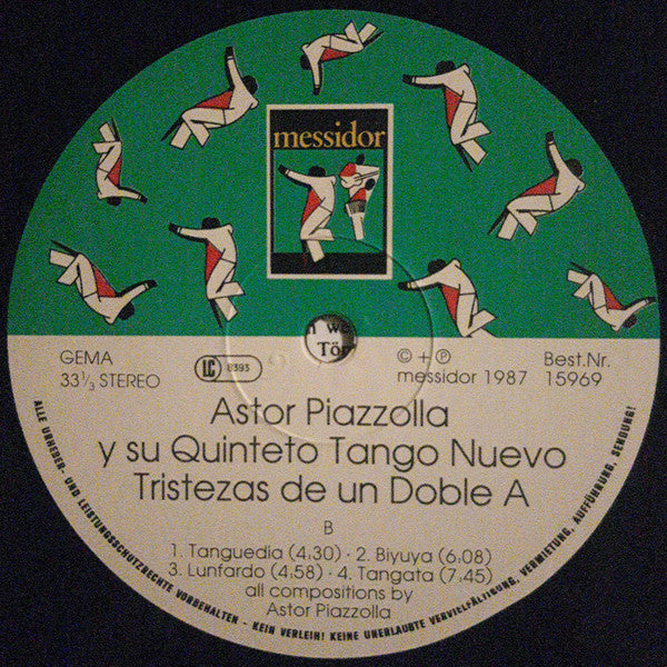 Astor Piazzolla Y Su Quinteto Tango Nuevo ~ Tristezas De Un Doble A (Vinyl) - Djungel & Jazz
