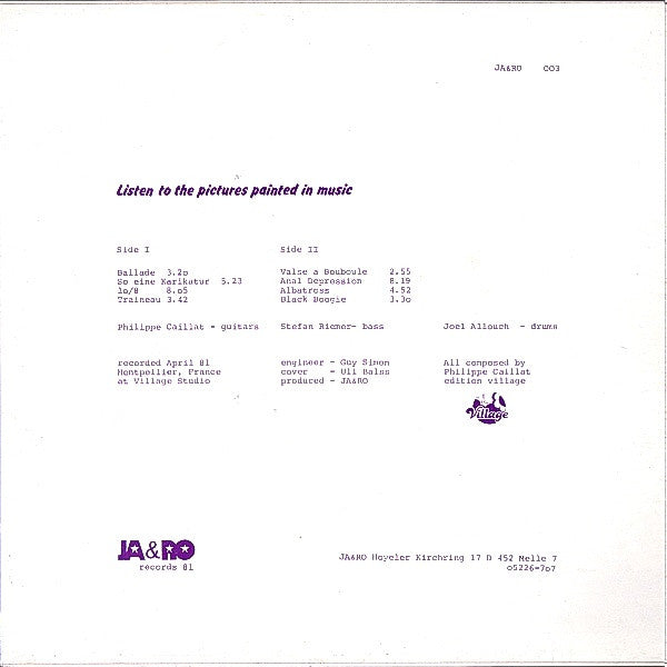 Philippe Caillat Group ~ French Connection, Dirty Rats (Vinyl) - Djungel & Jazz