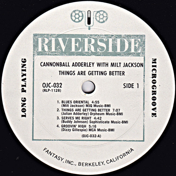 Cannonball Adderley with Milt Jackson ~ Things Are Getting Better (Vinyl) - Djungel & Jazz