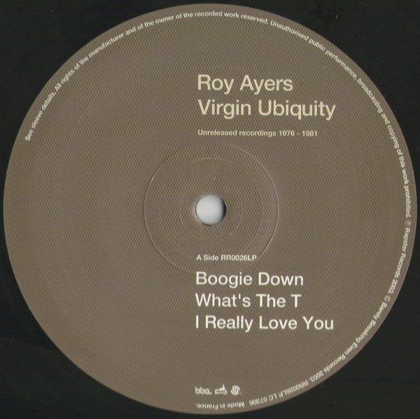 Roy Ayers : Virgin Ubiquity (Unreleased Recordings 1976-1981) (2xLP, Album, Comp)