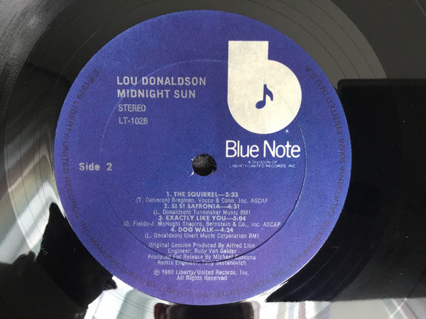Lou Donaldson ~ Midnight Sun (Vinyl) - Djungel & Jazz