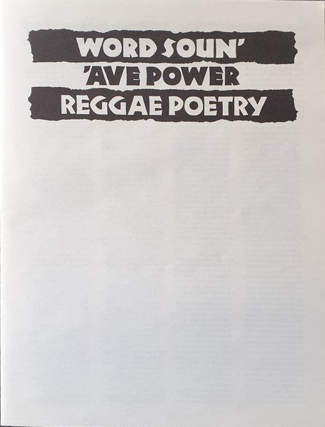 Various : Word Soun' 'Ave Power - Reggae Poetry (LP, Album, Comp)