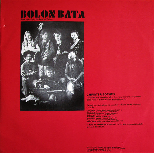 Christer Bothén Featuring Bolon Bata ~ Trancedance (Vinyl) - Djungel & Jazz