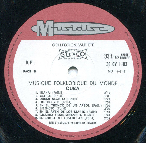Belen Marshall Et Carolina Segrera ~ Cuba (Vinyl) - Djungel & Jazz