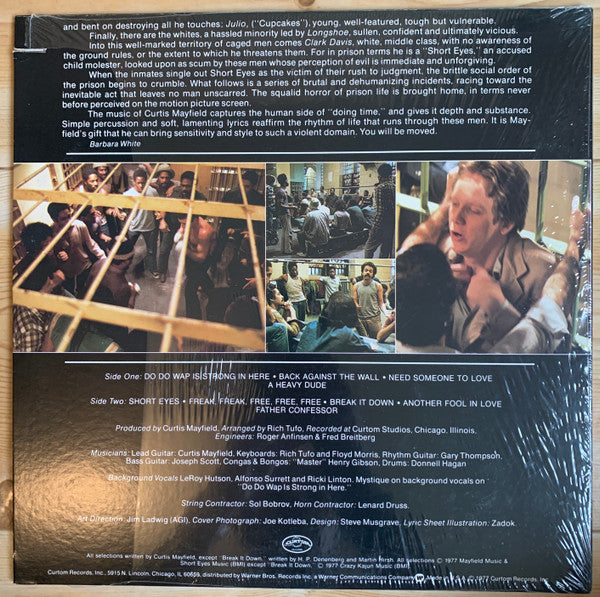 Curtis Mayfield : Short Eyes - The Original Picture Soundtrack (LP, Album, Win)
