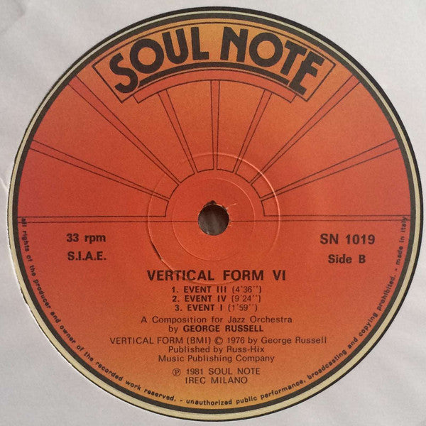 George Russell : Vertical Form VI (LP, Album)