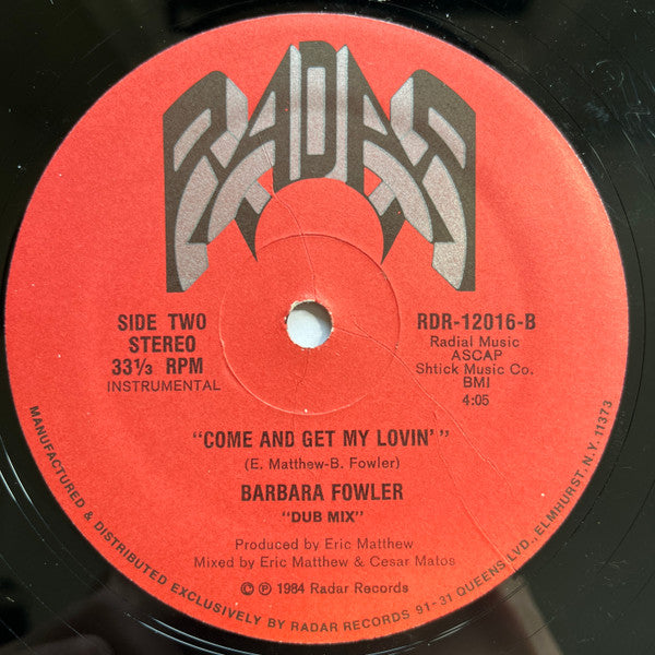 Barbara Fowler : Come And Get My Lovin' (12", Single)