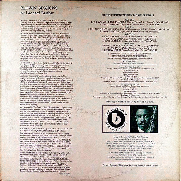 Johnny Griffin, John Coltrane, Hank Mobley ~ Blowin' Sessions (Vinyl) - Djungel & Jazz