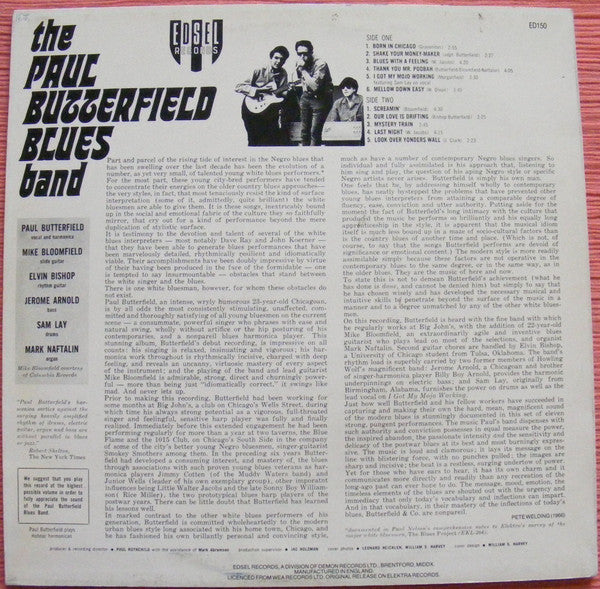 The Paul Butterfield Blues Band ~ The Paul Butterfield Blues Band (Vinyl) - Djungel & Jazz