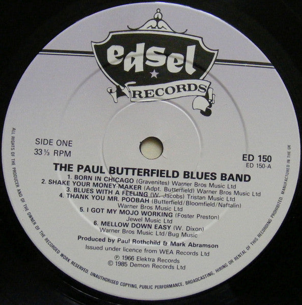 The Paul Butterfield Blues Band ~ The Paul Butterfield Blues Band (Vinyl) - Djungel & Jazz