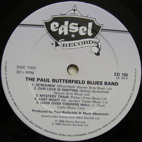 The Paul Butterfield Blues Band ~ The Paul Butterfield Blues Band (Vinyl) - Djungel & Jazz