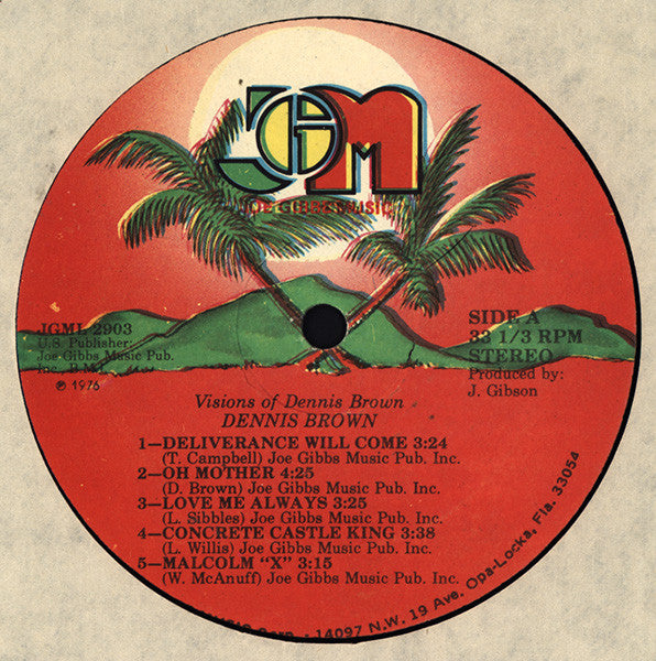 Dennis Brown : Visions Of Dennis Brown (LP, Album)