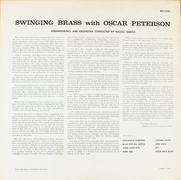 The Oscar Peterson Trio ~ Swinging Brass (Vinyl) - Djungel & Jazz