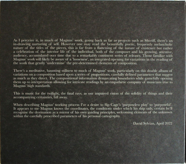 Magnus Granberg ~ Night Will Fade And Fall Apart (Vinyl) - Djungel & Jazz