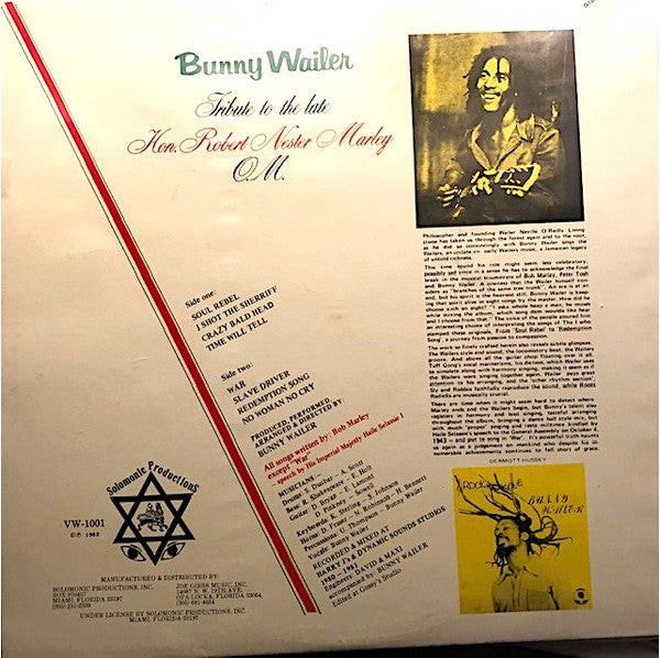 Bunny Wailer : Tribute (LP, Album)