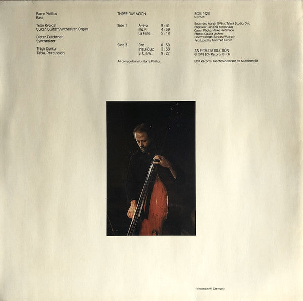 Barre Phillips ~ Three Day Moon (Vinyl) - Djungel & Jazz