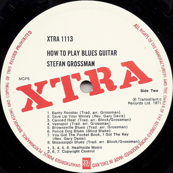 Stefan Grossman / Aurora Block ~ How To Play Blues Guitar (Vinyl) - Djungel & Jazz