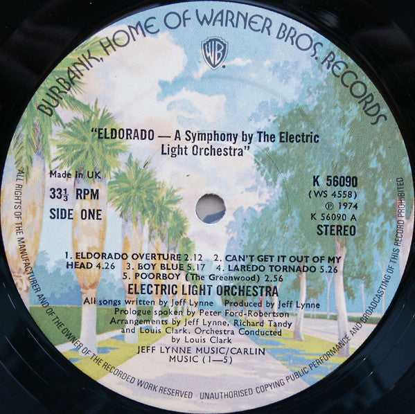 Electric Light Orchestra ~ Eldorado - A Symphony By The Electric Light Orchestra (Vinyl) - Djungel & Jazz