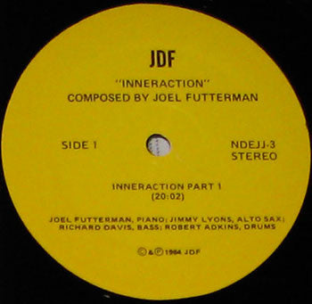 Joel Futterman, Jimmy Lyons , Robert Adkins ~ Inneraction (Vinyl) - Djungel & Jazz