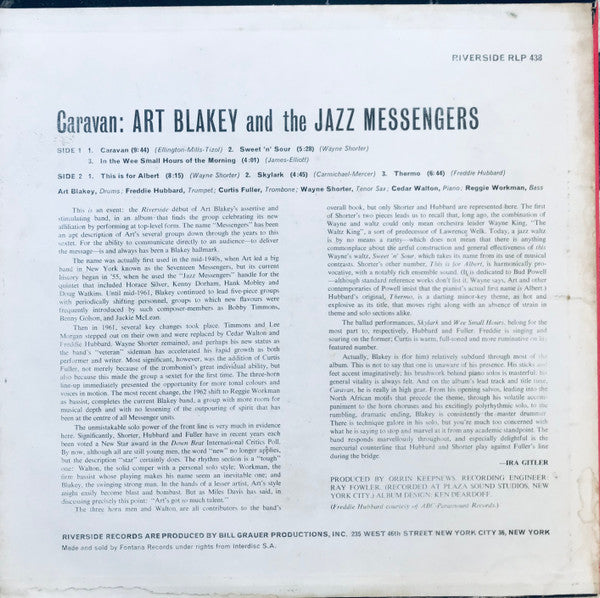 Art Blakey & The Jazz Messengers ~ Caravan (Vinyl) - Djungel & Jazz
